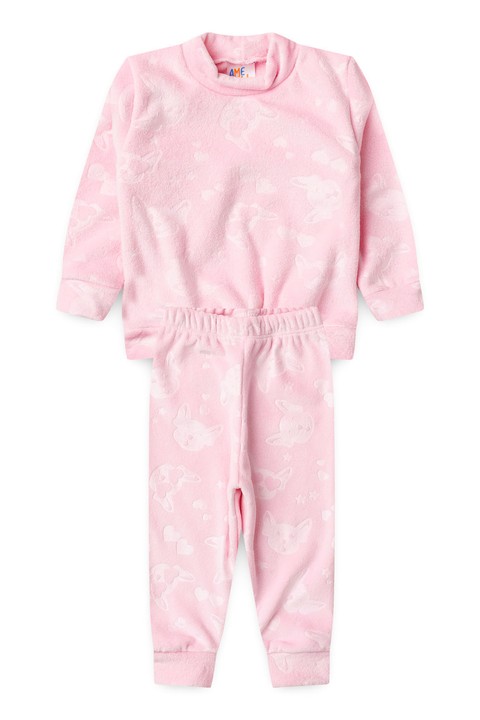 Conjunto Blusa Manga Longa e Calça Flanel Luxo- Roa Bebê- Ame Kids