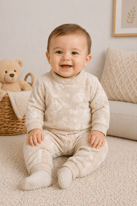 Conjunto Blusa Manga Longa e Calça Flanel Luxo- Caramelo- Ame Kids