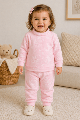Conjunto Blusa Manga Longa e Calça Flanel Luxo- Roa Bebê- Ame Kids