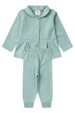 Conjunto Infantil Bebê Blusa Manga Longa e Calça Moletom - Verde Jade - Ame Kids