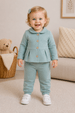 Conjunto Infantil Bebê Blusa Manga Longa e Calça Moletom - Verde Jade - Ame Kids