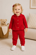 Conjunto Infantil Bebê Blusa Manga Longa e Calça Moletom - Vermelho - Ame Kids