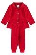 Conjunto Infantil Bebê Blusa Manga Longa e Calça Moletom - Vermelho - Ame Kids