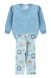 Conjunto Bebê Infantil Casaco de Moleton e Calça Térmica Sublimada - Azul Bebê - Ame Kids