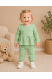 Conjunto Bebe Infantil Bata e Calça Canelado Dubai - Verdinho - Ame Kids