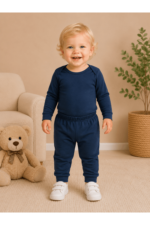 Conjunto Body e Calça Térmica - Azul Marinho - Ame Kids