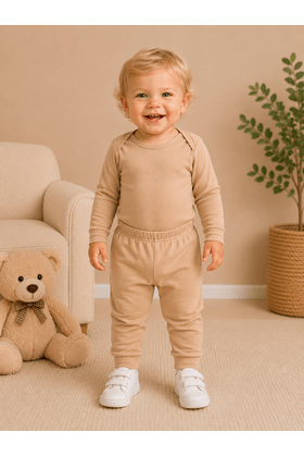 Conjunto Body e Calça Térmica - Caramelo - Ame Kids