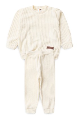 Conjunto Blusa Manga Longa e Calça Brush - Marfim - Ame Kids
