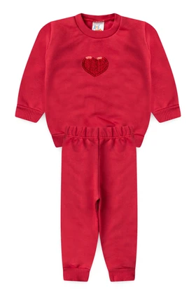 Conjunto Infantil Bebê Blusa Manga Longa e Calça Moletom