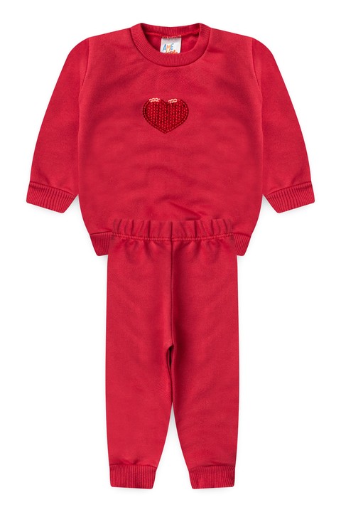 Conjunto Infantil Bebê Blusa Manga Longa e Calça Moletom