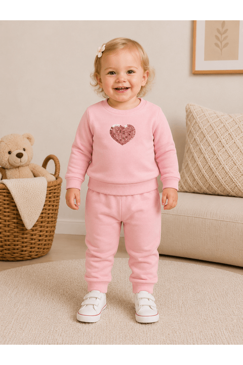Conjunto Infantil Bebê Blusa Manga Longa e Calça Moletom