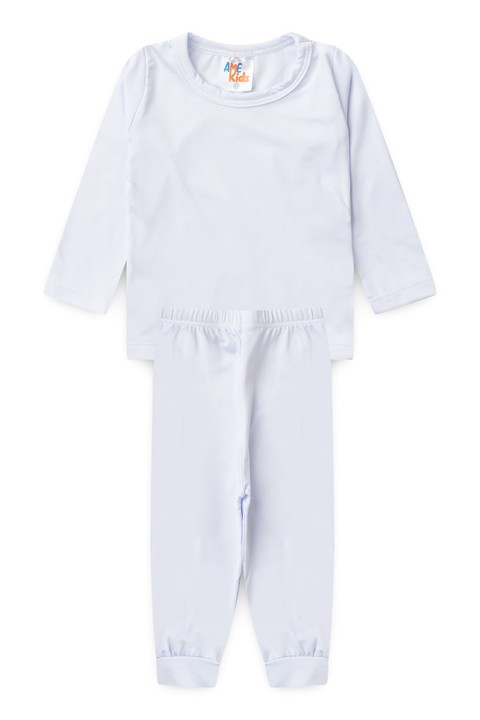 Conjunto Blusa e Calça Térmica - Branco - Ame Kids