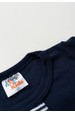 Conjunto Infantil Bebê Meia Estação Blusa Lisa e Calça Listrada - Azul Marinho - Ame Kids