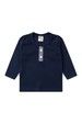 Conjunto Infantil Bebê Meia Estação Blusa Lisa e Calça Listrada - Azul Marinho - Ame Kids