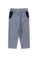 Conjunto Infantil Bebê Meia Estação Blusa Lisa e Calça Listrada - Azul Marinho - Ame Kids