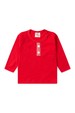Conjunto Infantil Bebê Meia Estação Blusa Lisa e Calça Listrada - Vermelho - Ame Kids