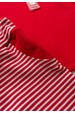 Conjunto Infantil Bebê Meia Estação Blusa Lisa e Calça Listrada - Vermelho - Ame Kids
