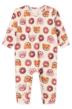 Macacão Infantil Bebê Térmico Longo - Rosê - Ame Kids