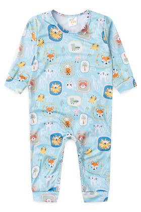 Macacão Infantil Bebê Térmico Longo - Azul Bebê - Ame Kids