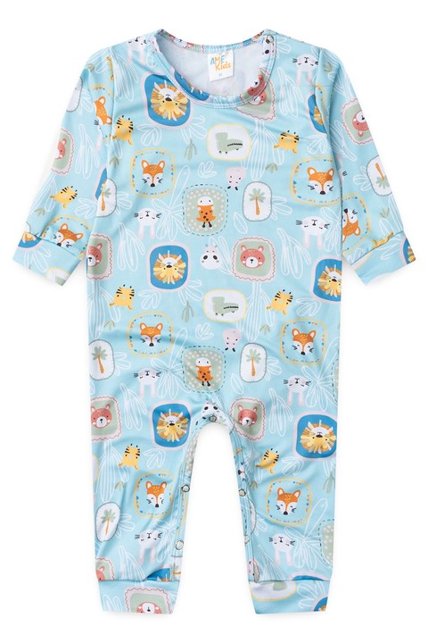 Macacão Infantil Bebê Térmico Longo - Azul Bebê - Ame Kids
