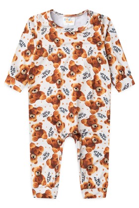 Macacão Infantil Bebê Térmico Canelado Longo - Avelã - Ame Kids