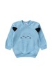 Conjunto Blusa Manga Longa e Calça de Moleton com Aplique Interativo - Azul Bebê - Ame Kids