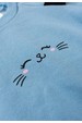 Conjunto Blusa Manga Longa e Calça de Moleton com Aplique Interativo - Azul Bebê - Ame Kids