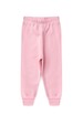 Conjunto Blusa Manga Longa e Calça de Moleton com Pregas e Botões - Rosa - Ame Kids