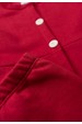 Conjunto Blusa Manga Longa e Calça de Moleton com Pregas e Botões - Vermelho - Ame Kids
