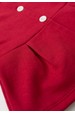 Conjunto Blusa Manga Longa e Calça de Moleton com Pregas e Botões - Vermelho - Ame Kids