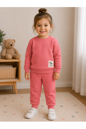 Conjunto Infantil Bebê Blusa Manga Longa e Calça Moletom - Rose - Ame Kids