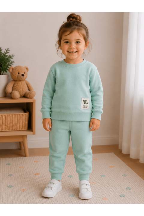 Conjunto Infantil Bebê Blusa Manga Longa e Calça Moletom - Jade - Ame Kids