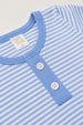 Conjunto Infantil Bebê Meia Estação Blusa Listrada e Calça Menino - Azul Bebe  - Ame Kids