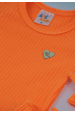 Conjunto Body Canelado Menina - Laranja Neon - Ame Kids