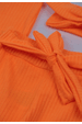 Conjunto Body Canelado Menina - Laranja Neon - Ame Kids