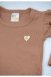 Conjunto Body Canelado Menina - Doce de Leite - Ame Kids