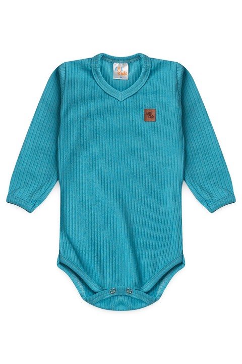 Conjunto Body Canelado Menino - Ciano - Ame Kids