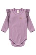 Conjunto Body Canelado Menina - Roxo - Ame Kids