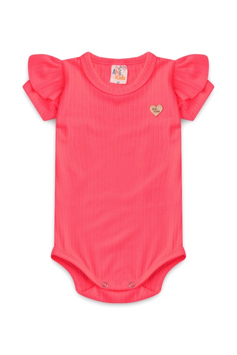 Conjunto Body Canelado Curto Menina - Pink - Ame Kids