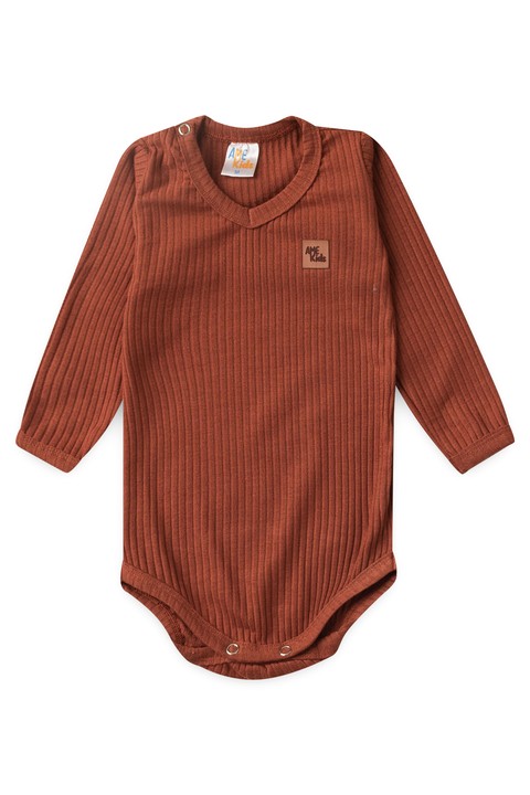 Conjunto Body Canelado Menino - Terra - Ame Kids