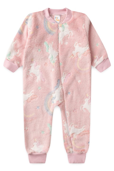 Macacão Fleece - Unicórnio - Ame Kids