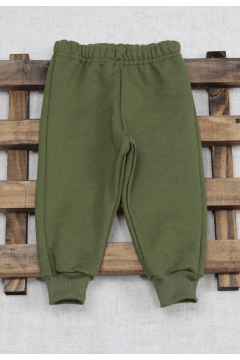 Calça de Moletom Infantil Unissex - Verde Militar - Ame Kids