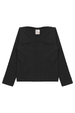 Blusa Canelada Manga Longa - Preto - Ame Kids