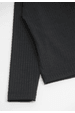 Blusa Canelada Manga Longa - Preto - Ame Kids