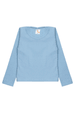 Blusa Canelada Manga Longa - Azul Bebê - Ame Kids