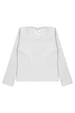 Blusa Canelada Manga Longa - Branco - Ame Kids