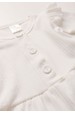 Conjunto Bata e Calça Canelado Bebê - Off-White - Ame Kids