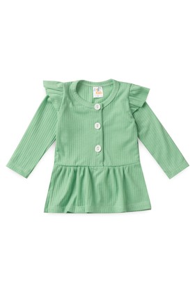 Conjunto Bata e Calça Canelado Bebê - Verdinho - Ame Kids