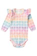 Conjunto Body Canelado Menina - Xadrez Tie Dye - Ame Kids