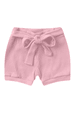 Conjunto Body Canelado Curto Menina - Rosa Bebê - Ame Kids